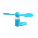 Wholesale Universal iPhone / Andrioid Portable Cell Phone Mini Electric Cooling Fan (Blue)